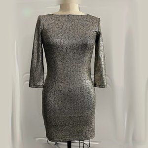 Topshop Pale Gold Cocktail Dress, size 10